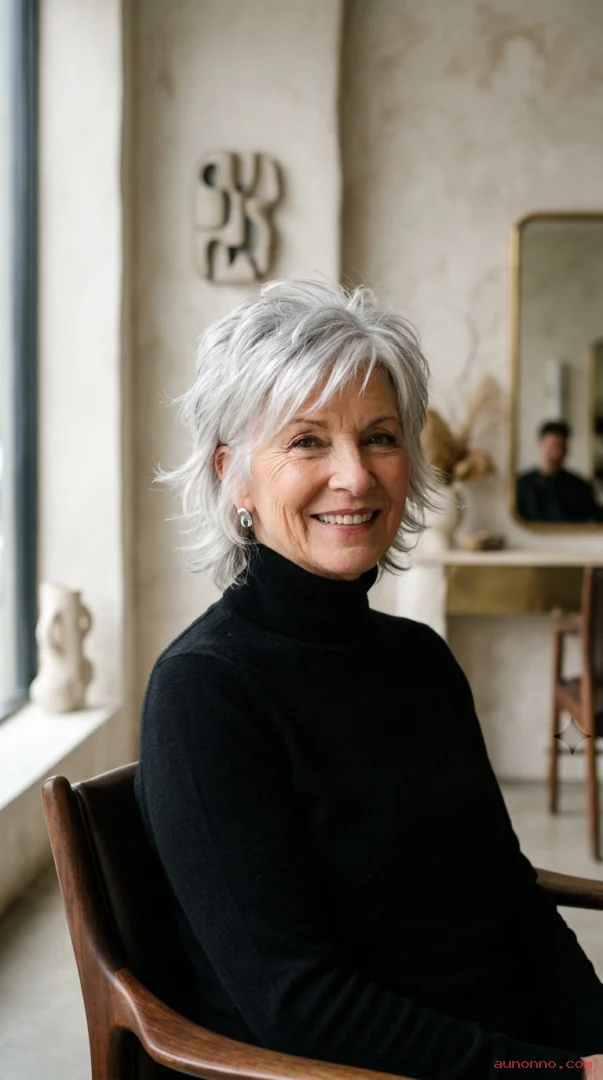 shag haircuts for senior women