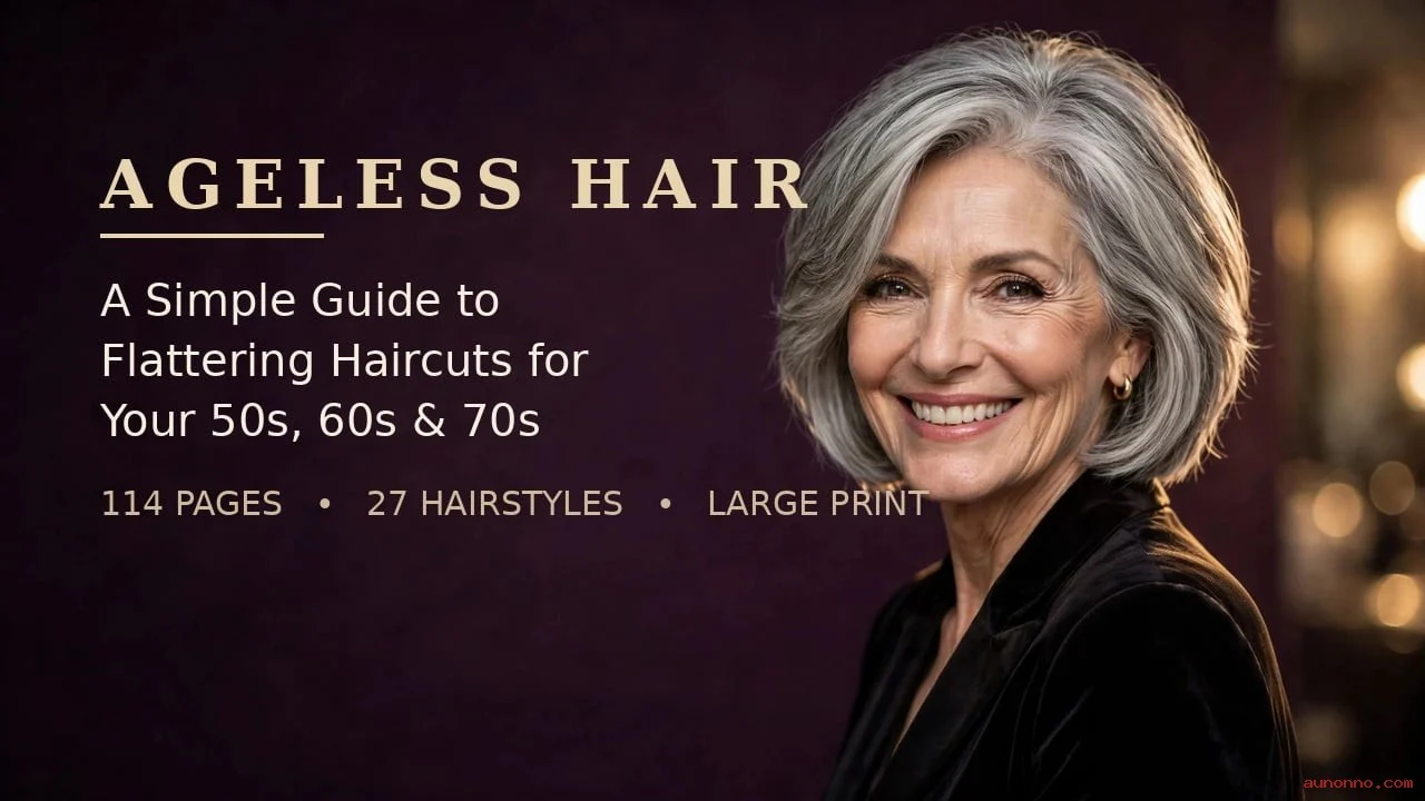 Ageless Hair: A Simple Guide to Flattering Haircuts for Your 50s, 60s & 70s — ebook cover